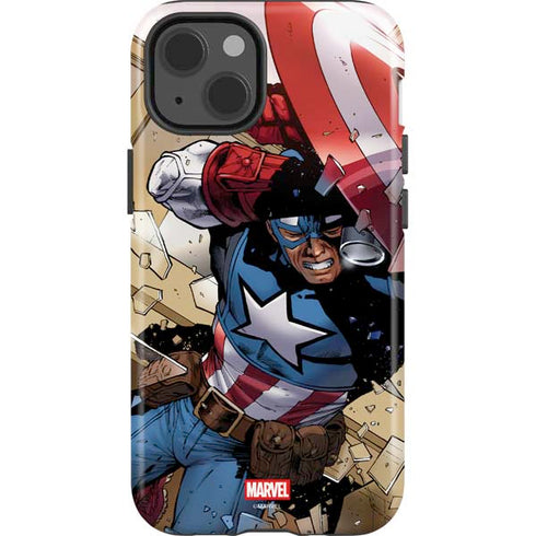 Marvel Captain America Epic Shield Break iPhone 15 Plus Impact Case