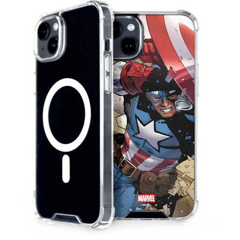Marvel Captain America Epic Shield Break iPhone 15 Plus MagSafe Case