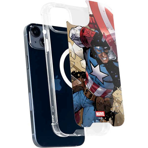 Marvel Captain America Epic Shield Break iPhone 15 Plus MagSafe Case
