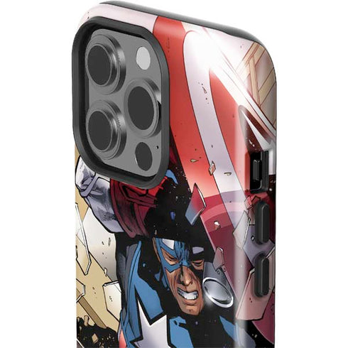 Marvel Captain America Epic Shield Break iPhone 15 Pro Impact Case