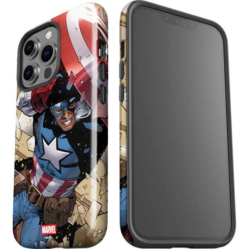 Marvel Captain America Epic Shield Break iPhone 15 Pro Impact Case