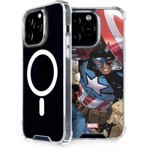 Marvel Captain America Epic Shield Break iPhone 15 Pro MagSafe Case