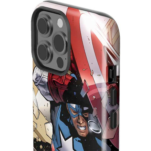 Marvel Captain America Epic Shield Break iPhone 15 Pro Max Impact Case