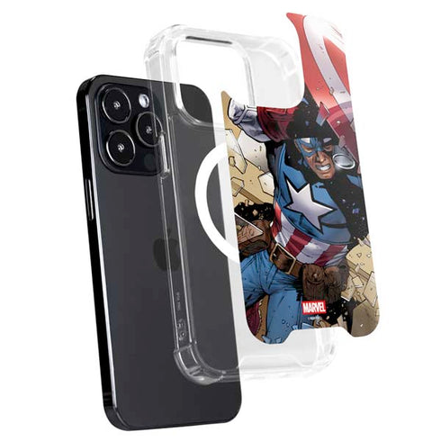 Marvel Captain America Epic Shield Break iPhone 15 Pro Max MagSafe Case