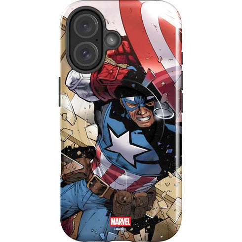 Marvel Captain America Epic Shield Break iPhone 16 Magsafe Impact Case