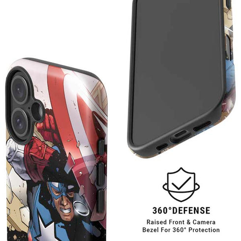 Marvel Captain America Epic Shield Break iPhone 16 Magsafe Impact Case