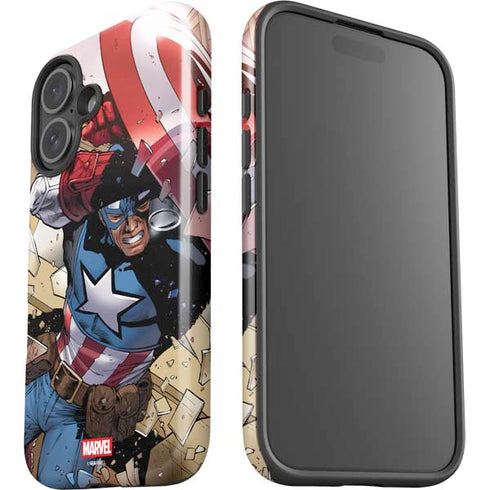 Marvel Captain America Epic Shield Break iPhone 16 Plus Impact Case