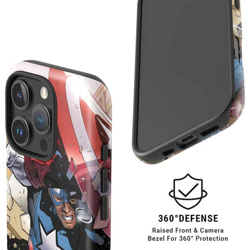 Marvel Captain America Epic Shield Break iPhone 16 Pro Magsafe Impact Case