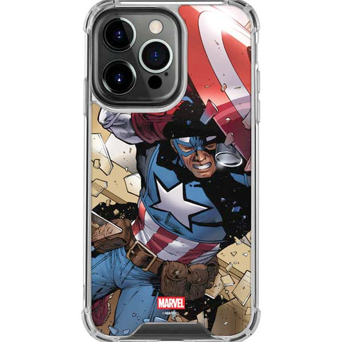 Marvel Captain America Epic Shield Break iPhone 16 Pro Max Clear Case