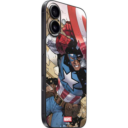 Marvel Captain America Epic Shield Break iPhone 16 Skin