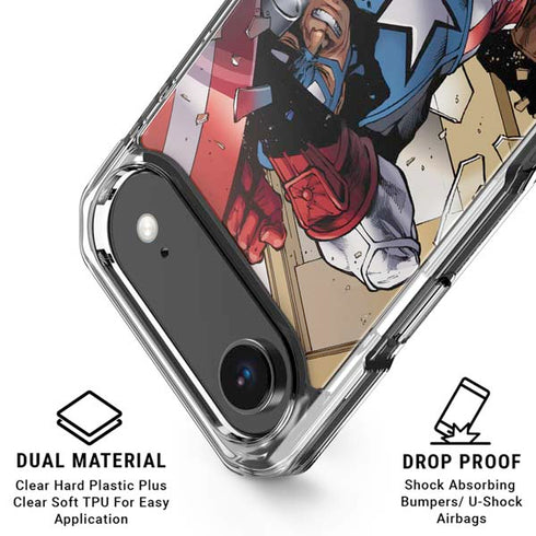 Marvel Captain America Epic Shield Break iPhone 17 Air Clear Case