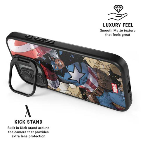 Marvel Captain America Epic Shield Break iPhone 17 Kickstand Case