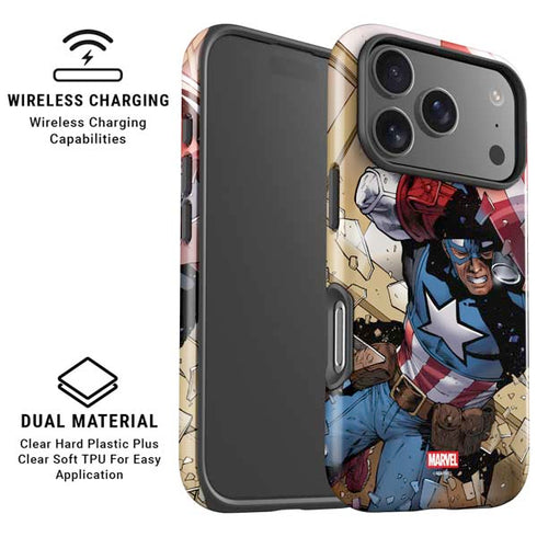 Marvel Captain America Epic Shield Break iPhone 17 Pro Magsafe Impact Case