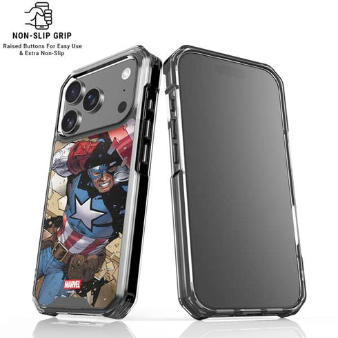 Marvel Captain America Epic Shield Break iPhone 17 Pro Max Clear Case