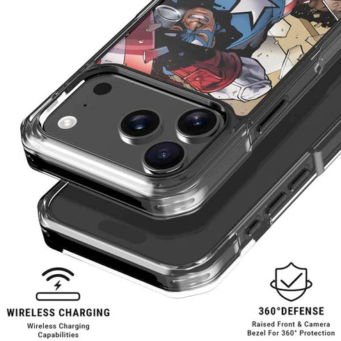 Marvel Captain America Epic Shield Break iPhone 18 Pro Clear Case