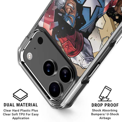 Marvel Captain America Epic Shield Break iPhone 18 Pro Clear Case