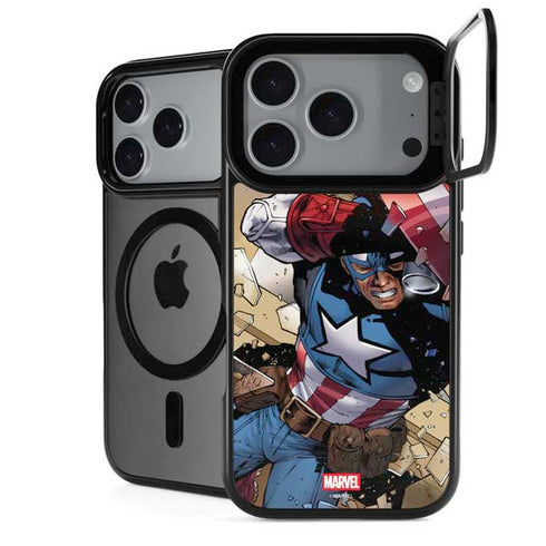 Marvel Captain America Epic Shield Break iPhone 18 Pro Kickstand Case