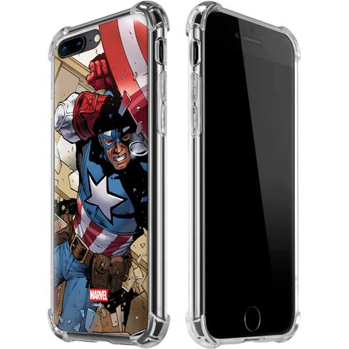 Marvel Captain America Epic Shield Break iPhone 7/8 Plus Clear Case