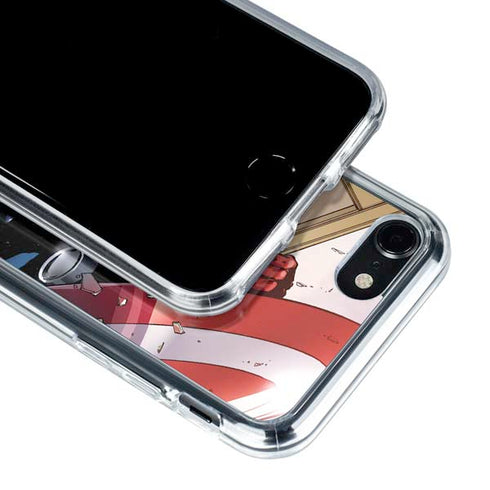 Marvel Captain America Epic Shield Break iPhone SE (2nd & 3rd Gen) Clear Case