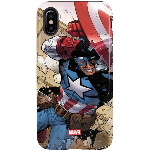 Marvel Captain America Epic Shield Break iPhone X Pro Case