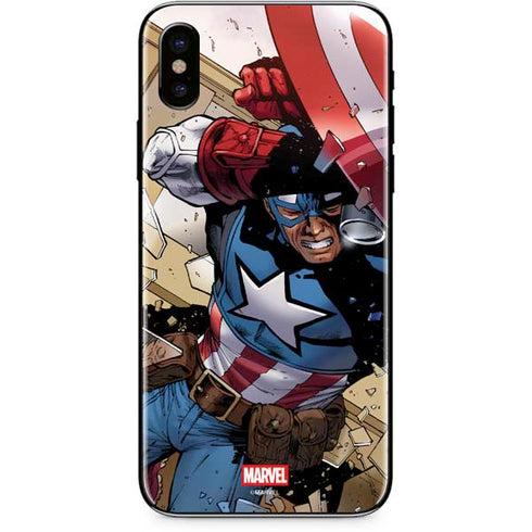 Marvel Captain America Epic Shield Break iPhone XS Skin