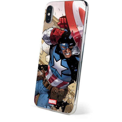 Marvel Captain America Epic Shield Break iPhone XS Skin