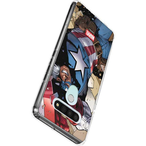 Marvel Captain America Epic Shield Break LG Stylo 6 Clear Case