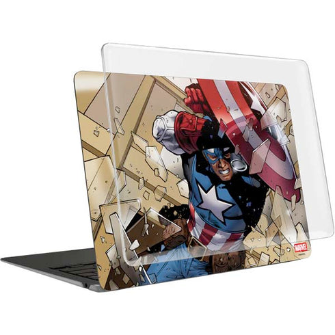 Marvel Captain America Epic Shield Break MacBook Air 15in (2023-2025) Case plus Skin