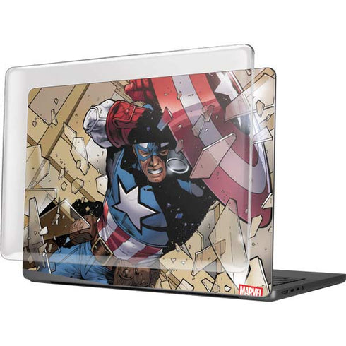 Marvel Captain America Epic Shield Break MacBook Pro 14in (2021-24) Case plus Skin
