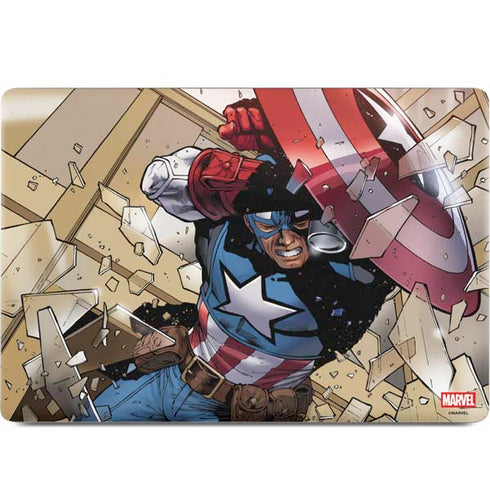 Marvel Captain America Epic Shield Break MacBook Skins