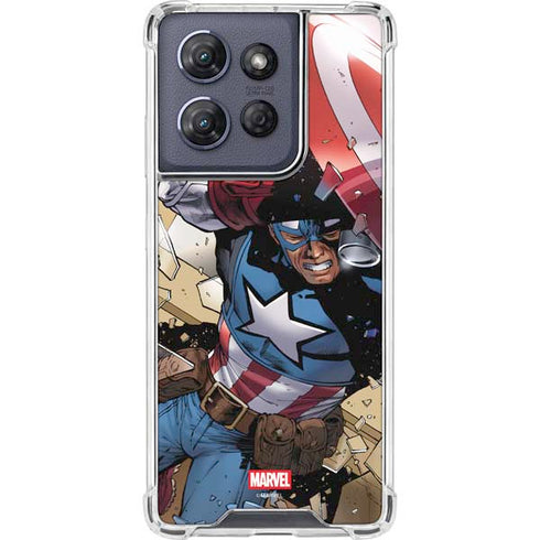 Marvel Captain America Epic Shield Break Moto G Play 5G (2025) Clear Case