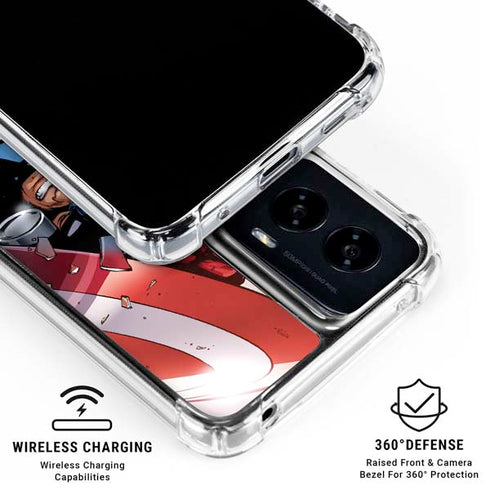Marvel Captain America Epic Shield Break Moto G Power 5G (2024) Clear Case