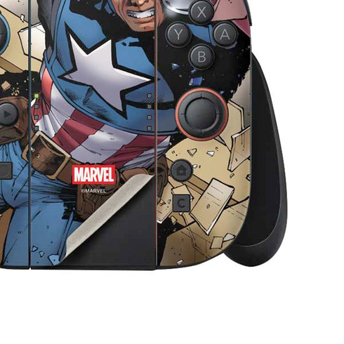 Marvel Captain America Epic Shield Break Nintendo Switch 2 (2025) Joy-Con Controller Skin