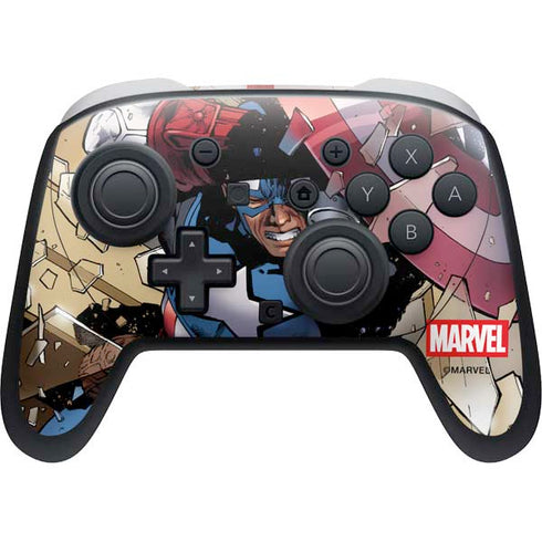 Marvel Captain America Epic Shield Break Nintendo Switch 2 (2025) Pro Controller Skin