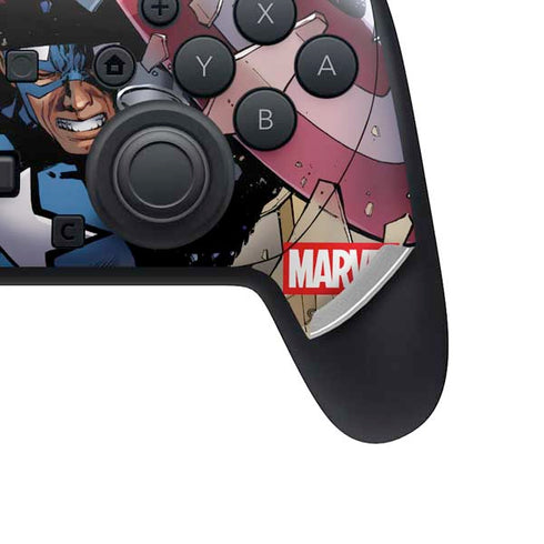Marvel Captain America Epic Shield Break Nintendo Switch 2 (2025) Pro Controller Skin