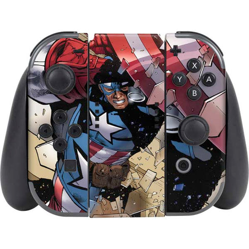 Marvel Captain America Epic Shield Break Nintendo Switch (2017-2021) Joy-Con Controller Skin
