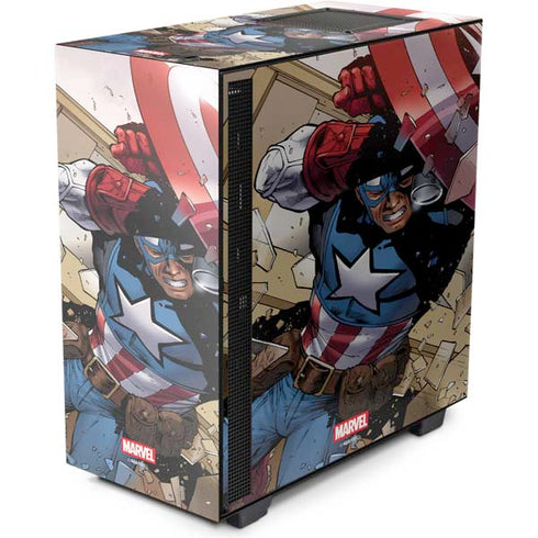 Marvel Captain America Epic Shield Break NZXT H510 Compact ATX Mid-Tower Case Skin