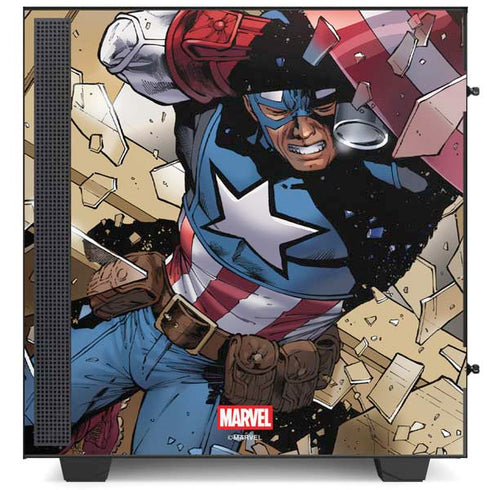 Marvel Captain America Epic Shield Break NZXT H510 Compact ATX Mid-Tower Case Skin