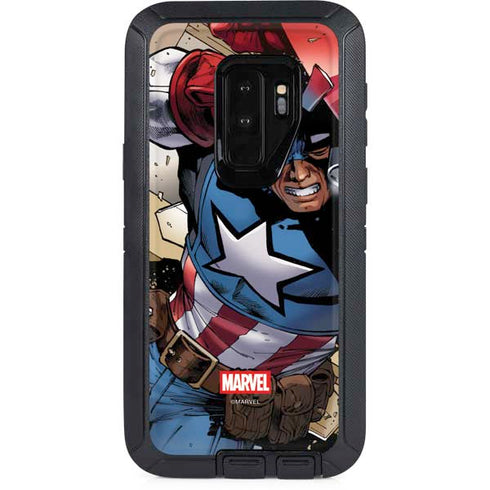 Marvel Captain America Epic Shield Break Otterbox Defender Galaxy Skin