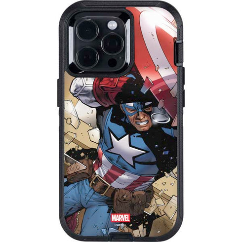 Marvel Captain America Epic Shield Break Otterbox Defender iPhone Skin