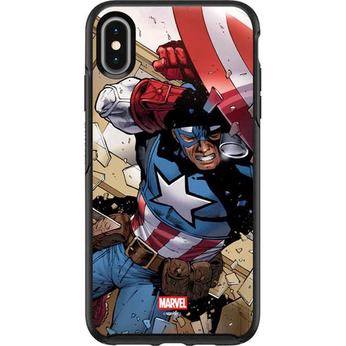 Marvel Captain America Epic Shield Break Otterbox Symmetry iPhone Skin