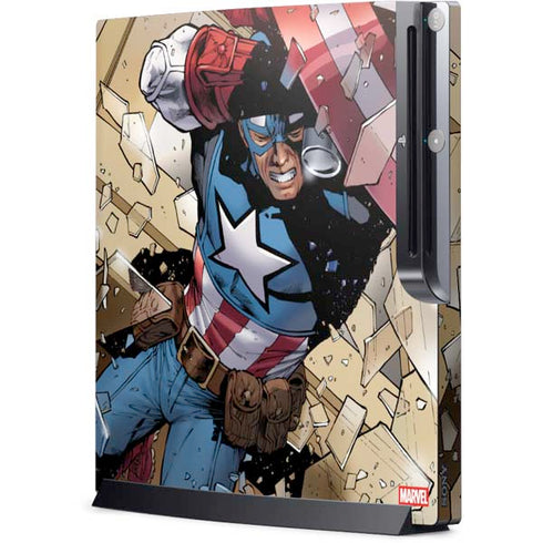Marvel Captain America Epic Shield Break Playstation 3 & PS3 Slim Skin