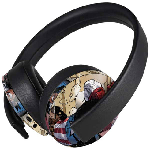 Marvel Captain America Epic Shield Break PlayStation 4 Gold Wireless Headset Skin