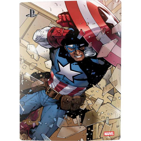 Marvel Captain America Epic Shield Break PS5 Digital Edition Console Skin