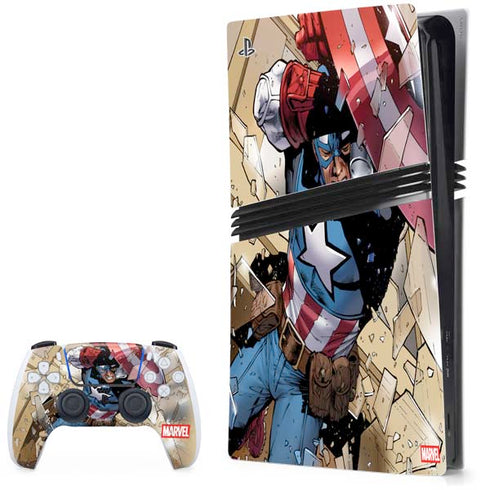Marvel Captain America Epic Shield Break PS5 Pro Bundle Skin