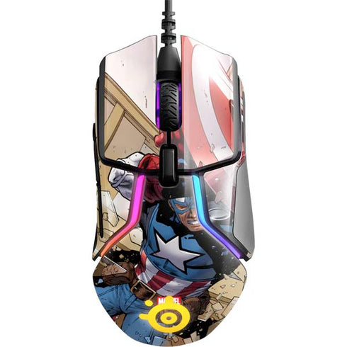 Marvel Captain America Epic Shield Break SteelSeries Rival 600 Gaming Mouse Skin
