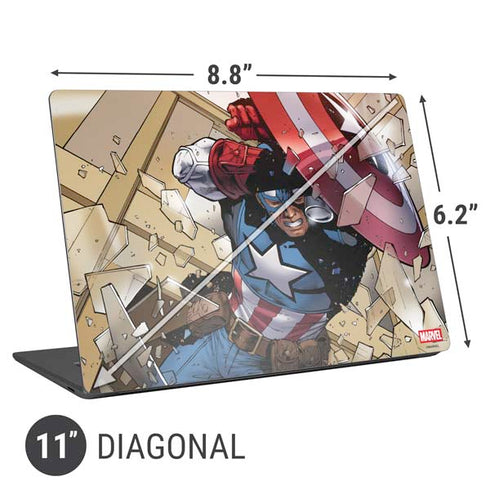 Marvel Captain America Epic Shield Break Universal Laptop 11in (8.8 x 6.2in) Skin
