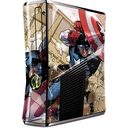 Marvel Captain America Epic Shield Break Xbox 360 Slim (2010) Skin