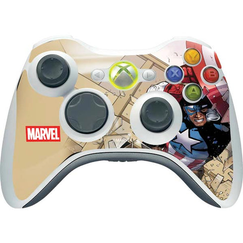 Marvel Captain America Epic Shield Break Xbox 360 Wireless Controller Skin