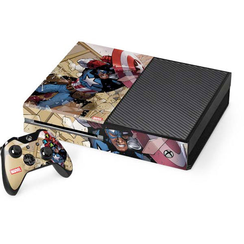 Marvel Captain America Epic Shield Break Xbox One Console and Controller Bundle Skin
